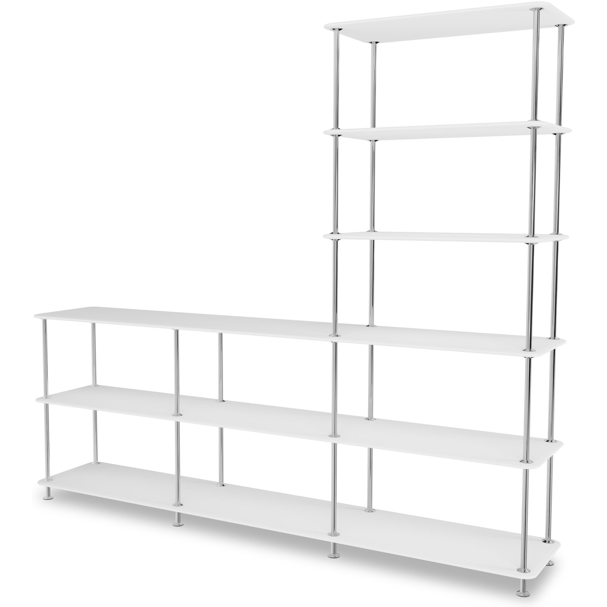 Montana Free, new white and chrome – W203,4 x H178,1 cm – Configuration 3