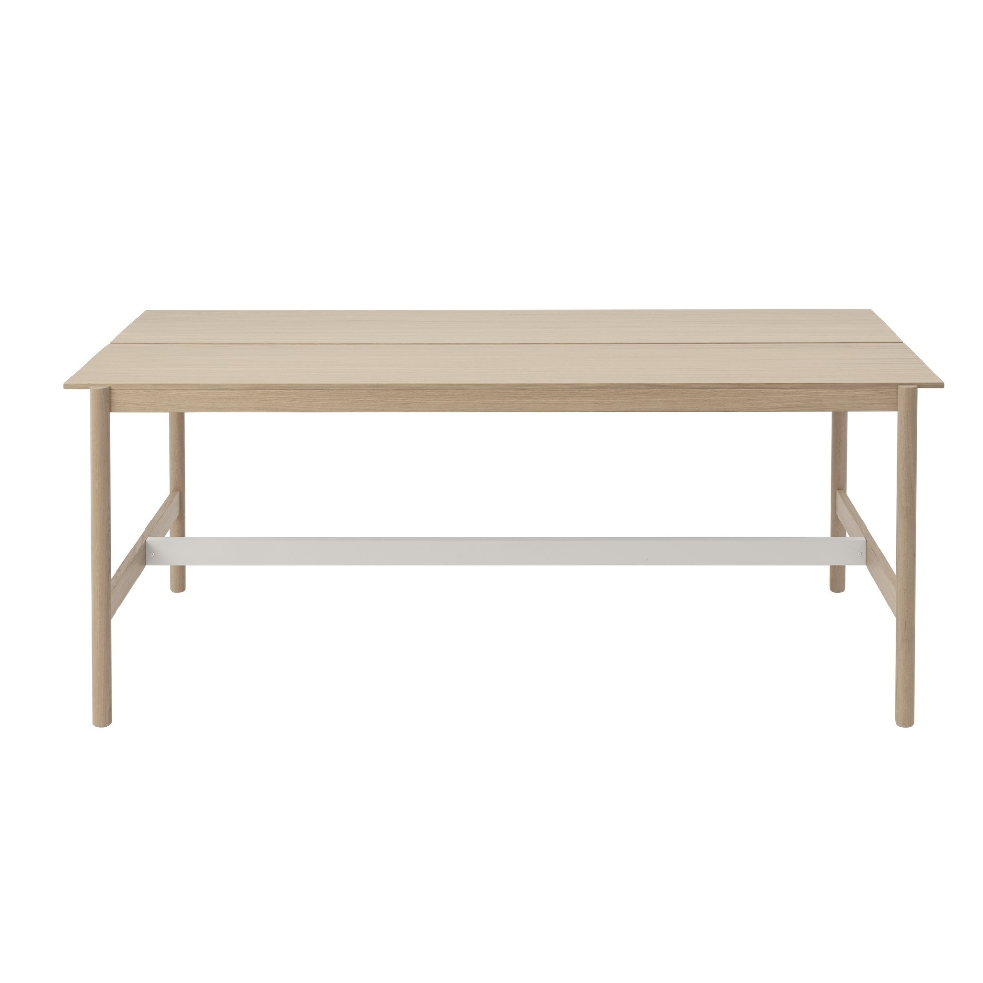 High table 115 x 240 cm H95 - oak / veneer oak - Linear System - Muuto