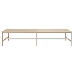 High table 115 x 480 cm H95 - oak / veneer oak - Linear System - Muuto