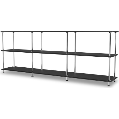 Montana Free without additional shelf, black and chrome – W203,4 x H75,8 cm