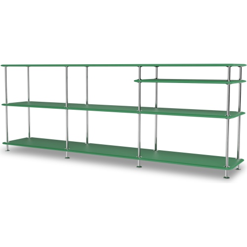 Montana Free avec étagère additionnelle, parsley et chrome – L203,4 x H75,8 cm