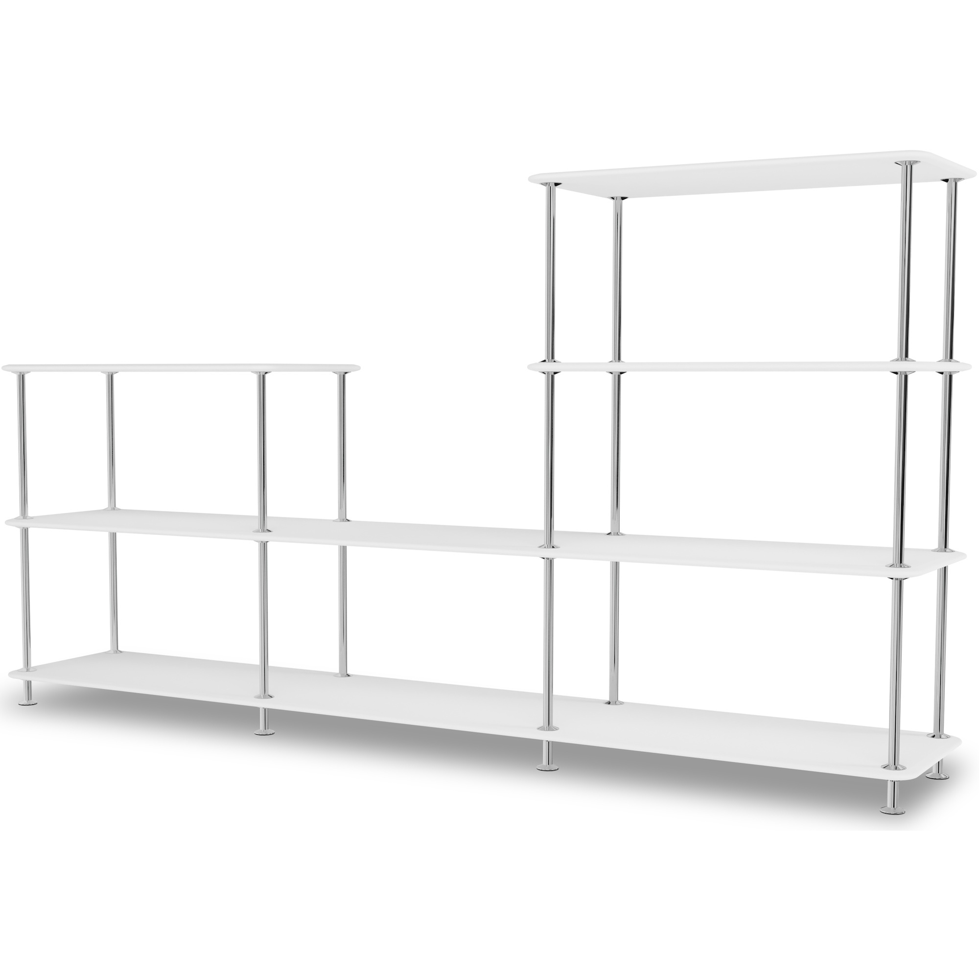 Montana Free, new white and chrome – W203,4 x H109,9 cm – Configuration 1