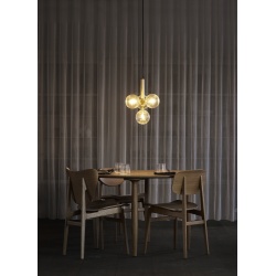 Nuura – Miira 4 pendant, brass and clear glass