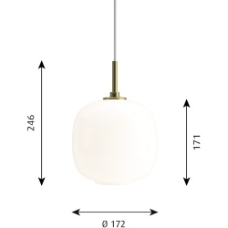 Louis Poulsen – Suspension VL45 Radiohus Ø175mm, blanc