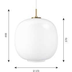 Louis Poulsen – Suspension VL45 Radiohus Ø370mm, blanc