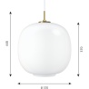 Louis Poulsen – Suspension VL45 Radiohus Ø370mm, blanc