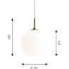 Louis Poulsen – Suspension VL45 Radiohus Ø175mm, jaune