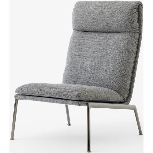 &Tradition – Muno LN16 lounge chair high back in quick delivery, Hallingdal 0126 + dark chrome base