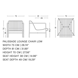 HAY – Fauteuil lounge bas Palissade, cream white