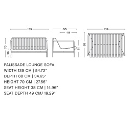 HAY – Banc lounge Palissade, cream white