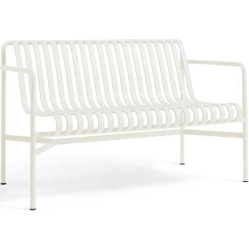 HAY – Palissade dining bench with armrest, cream white