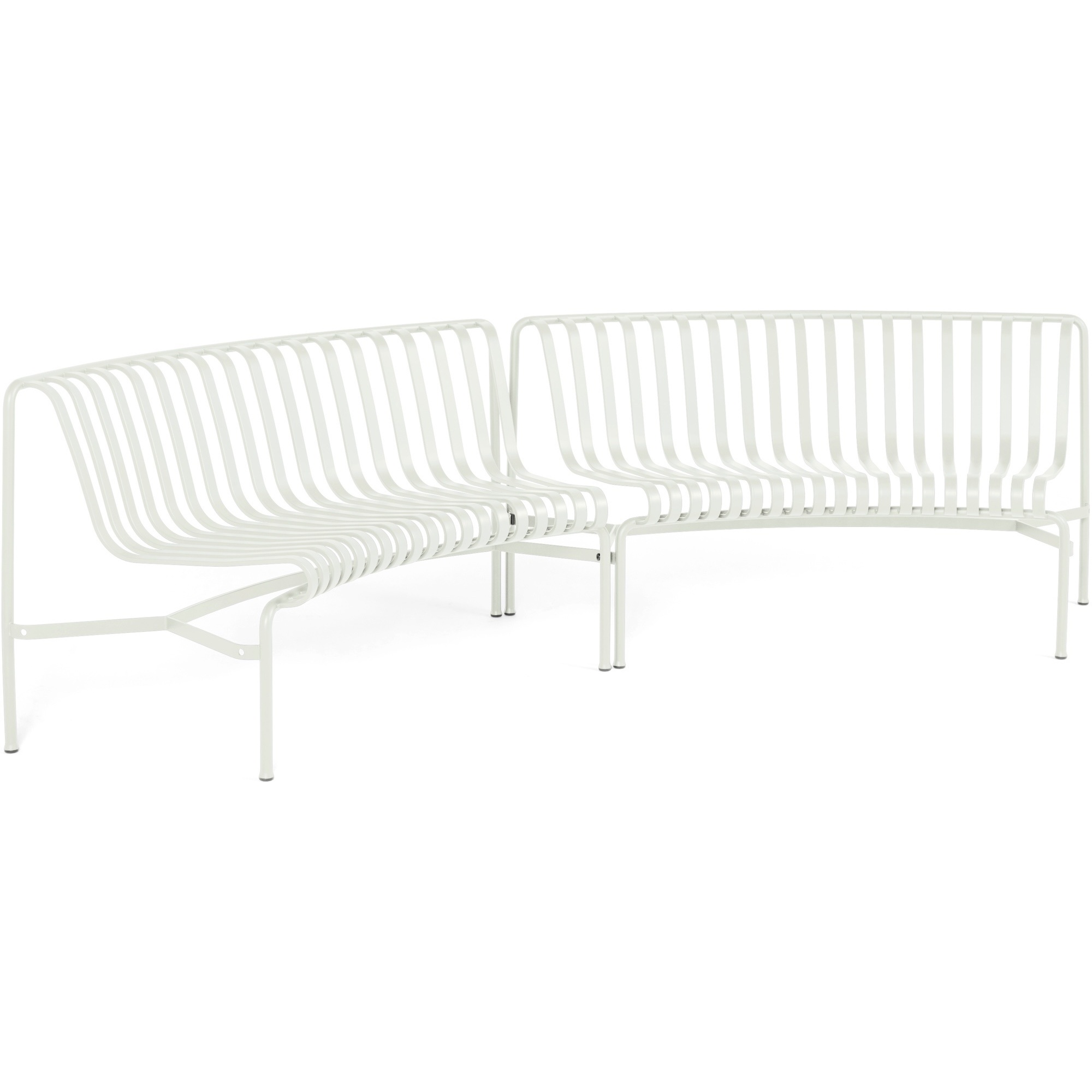 HAY – Palissade park set of 2 dining benches in in, cream white