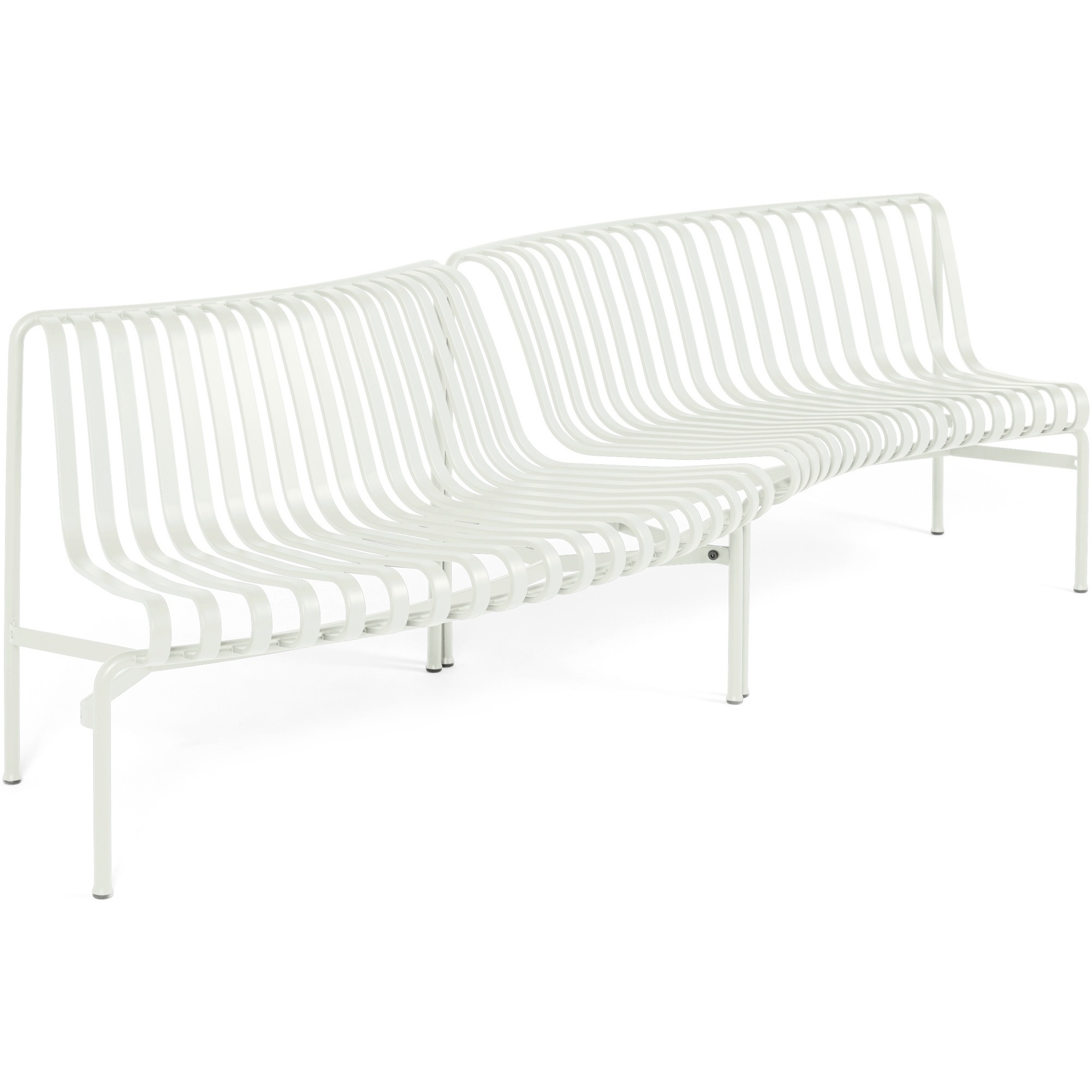 HAY – Palissade park set of 2 dining benches in out, cream white