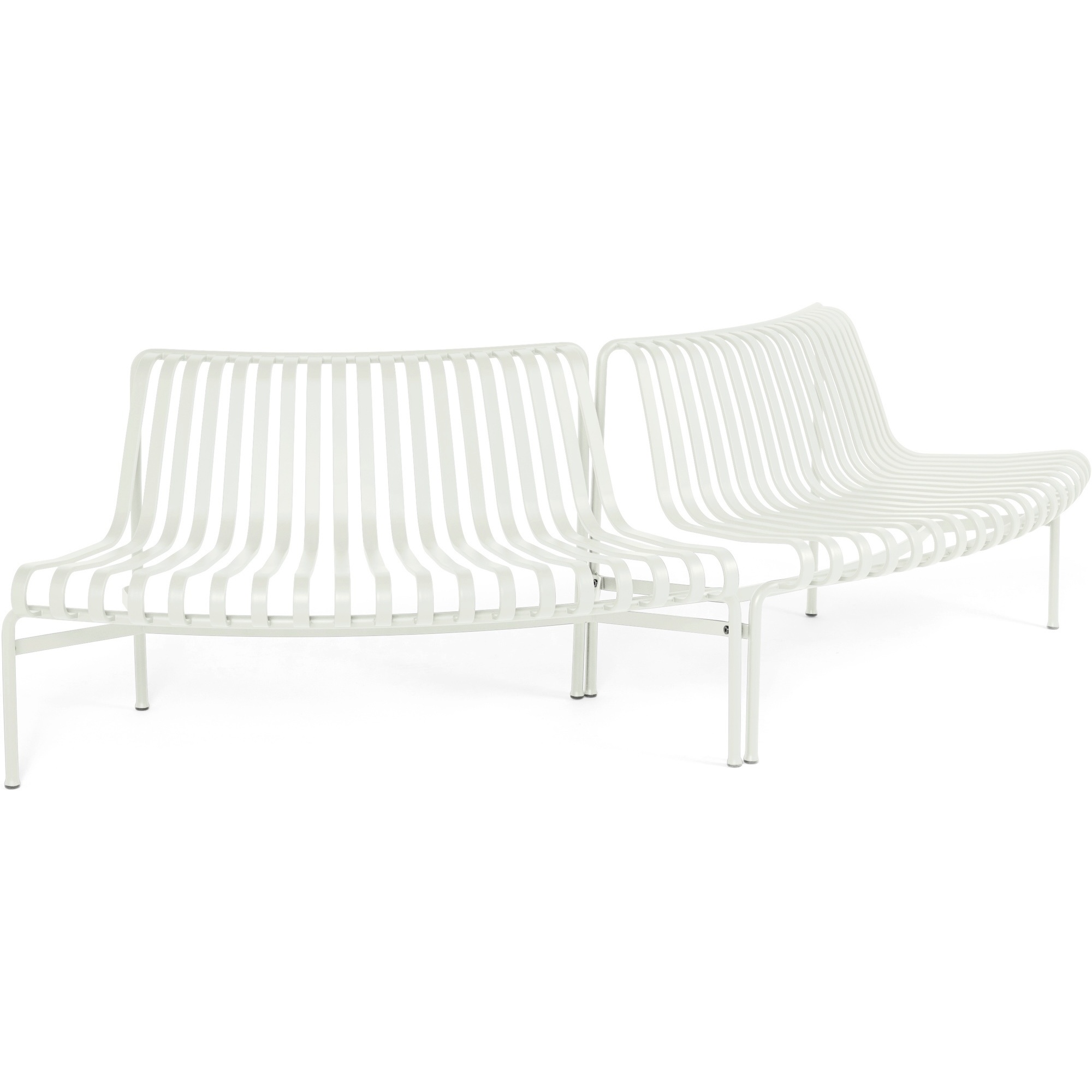 HAY – Palissade park set of 2 dining benches out out, cream white