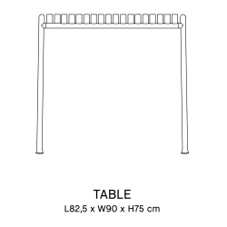 HAY – Palissade table 82.5 x 90 cm, cream white