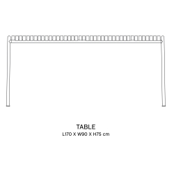 HAY – Palissade table 170 x 90 cm, cream white