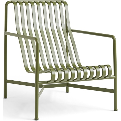 Lounge chair high - Palissade olive - HAY