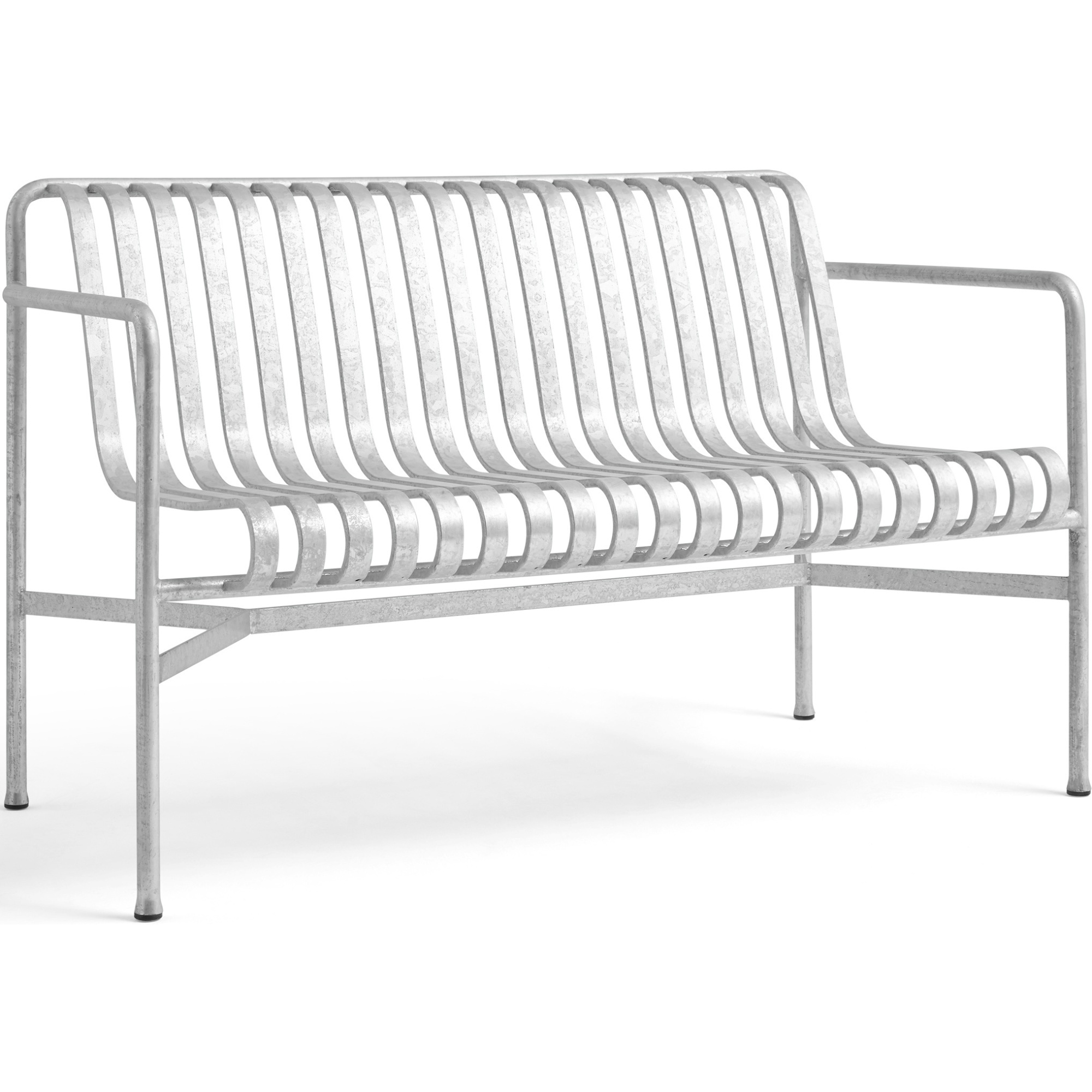 Dining bench with armrest - Palissade galvanised - HAY