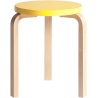 Artek – Stool 60, birch + yellow seat