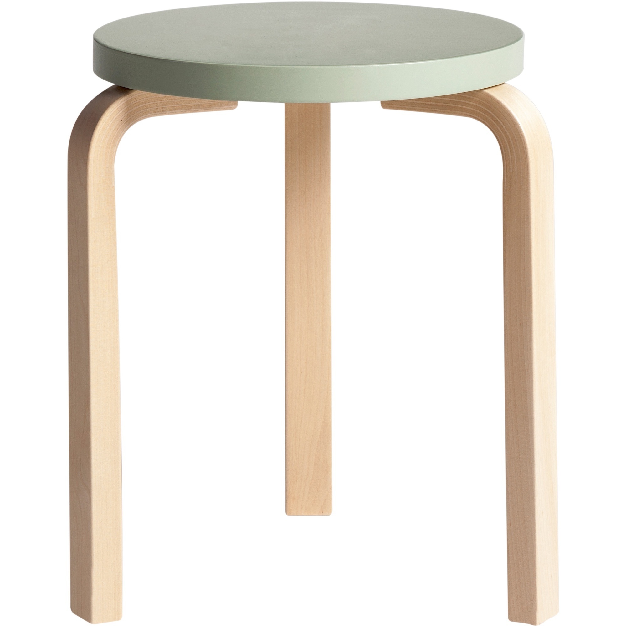 Artek – Stool 60, birch + green seat