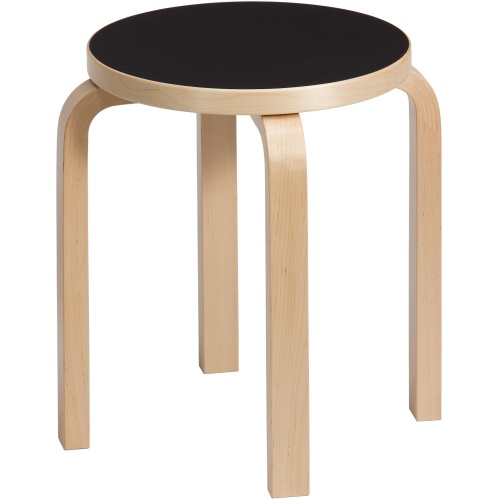 lino noir / bouleau - Stool E60 - édition classique - Artek