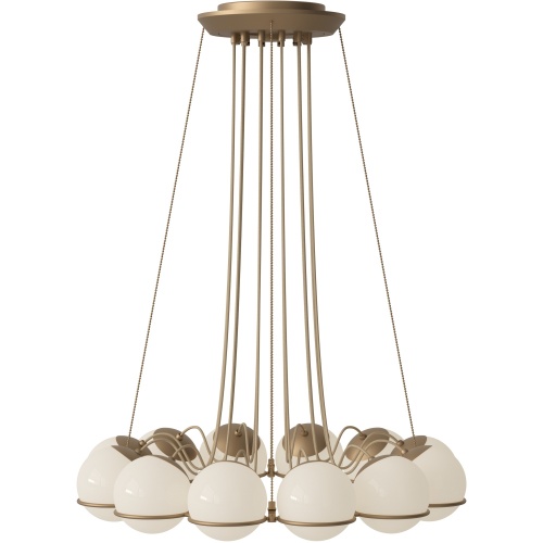 Astep – Model 2109/12/14 pendant, champagne + opal glass