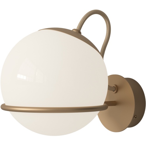 Astep – Model 237/1 wall lamp, champagne + opal glass