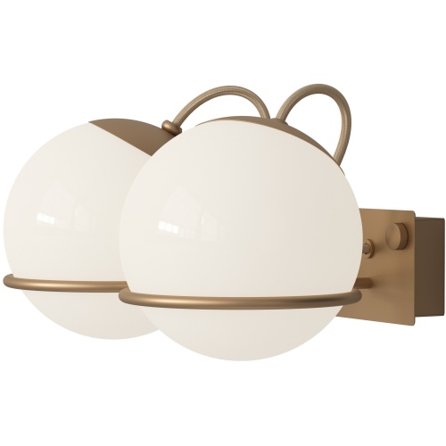 Astep – Model 237/1 wall lamp, champagne + opal glass