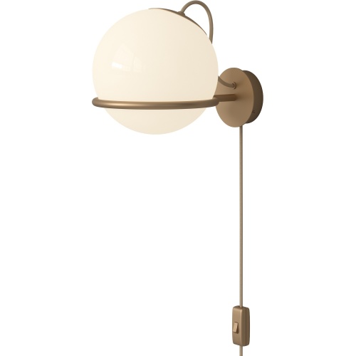 Astep – Model 238/1 wall lamp with cord, champagne + opal glass