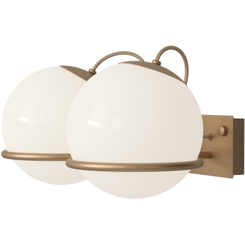 Astep – Model 238/1 wall lamp, champagne + opal glass