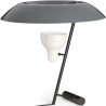 Astep – Lampe de table Model 548, gris et laiton bruni foncé