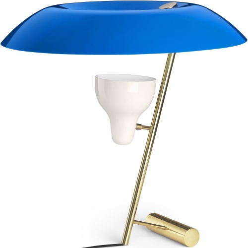 Astep – Lampe de table Model 548, azure et laiton poli