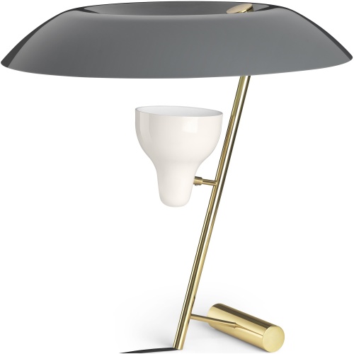 Astep – Lampe de table Model 548, gris et laiton poli