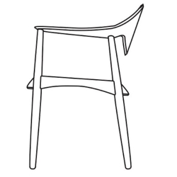 Metropolitan Chair - wooden back & armrests - Carl Hansen & Søn