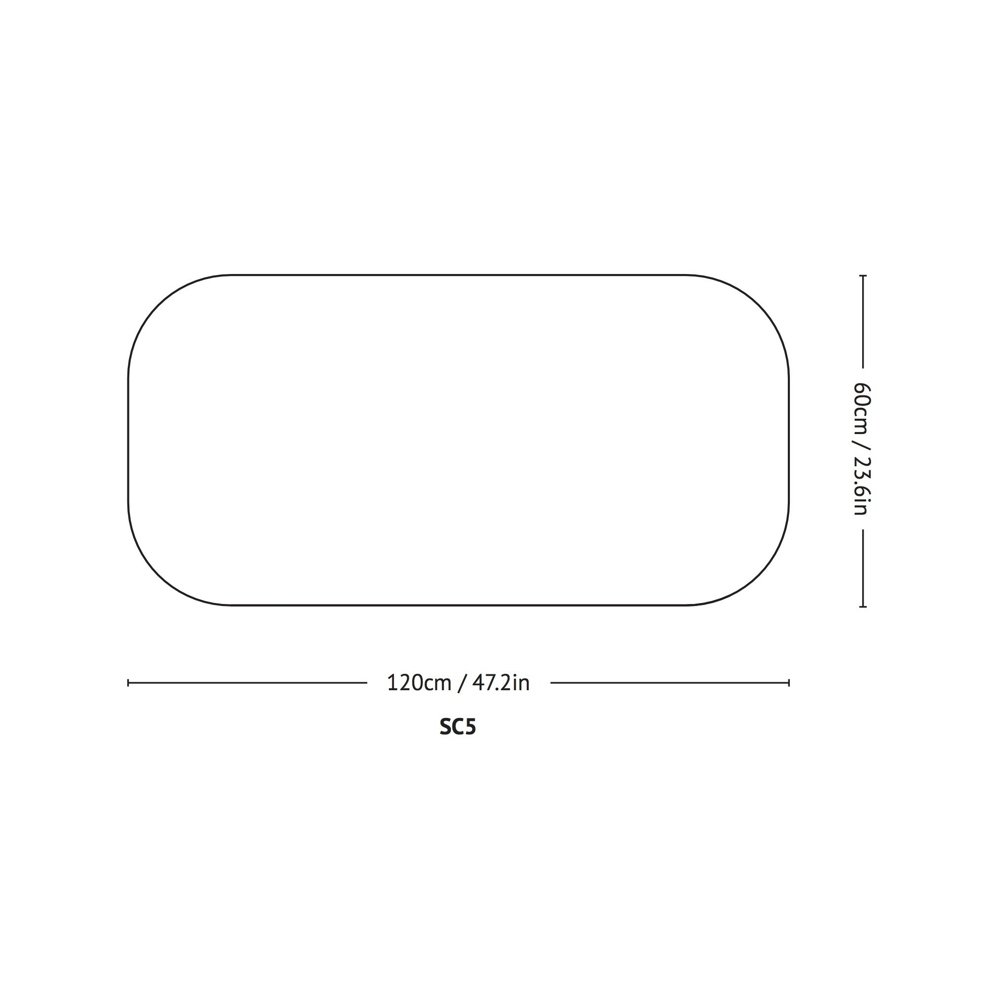 120x60cm - Fly coffee table SC5 - &Tradition