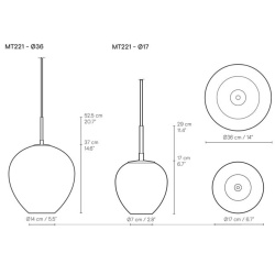 Carl Hansen & Søn – Tulip MT221 pendant, Ø17cm