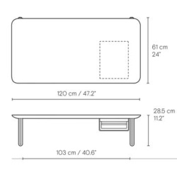 Carl Hansen & Søn – AB019 wall desk, black laminate