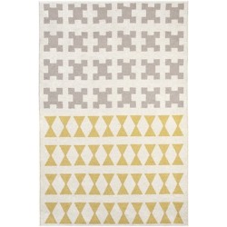 jaune / gris - 170x250cm - Paris - tapis plastique