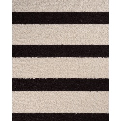 Gubi – Pacha lounge chair, Karakorum Stripe Black and White + black base