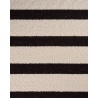 Gubi – Pacha lounge chair, Karakorum Stripe Black and White + black base