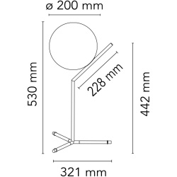 Flos – Lampe de table IC T1 haute, laiton (F3170059)