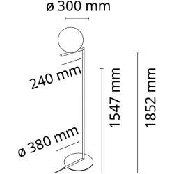 Flos – IC F2 floor lamp, chrome (F3174057)