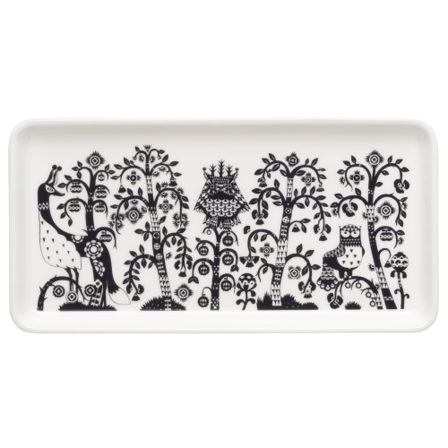 12 x 24 cm - assiette rectangulaire Taika noir - Iittala