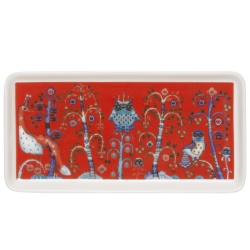 12 x 24 cm - assiette rectangulaire Taika rouge - Iittala