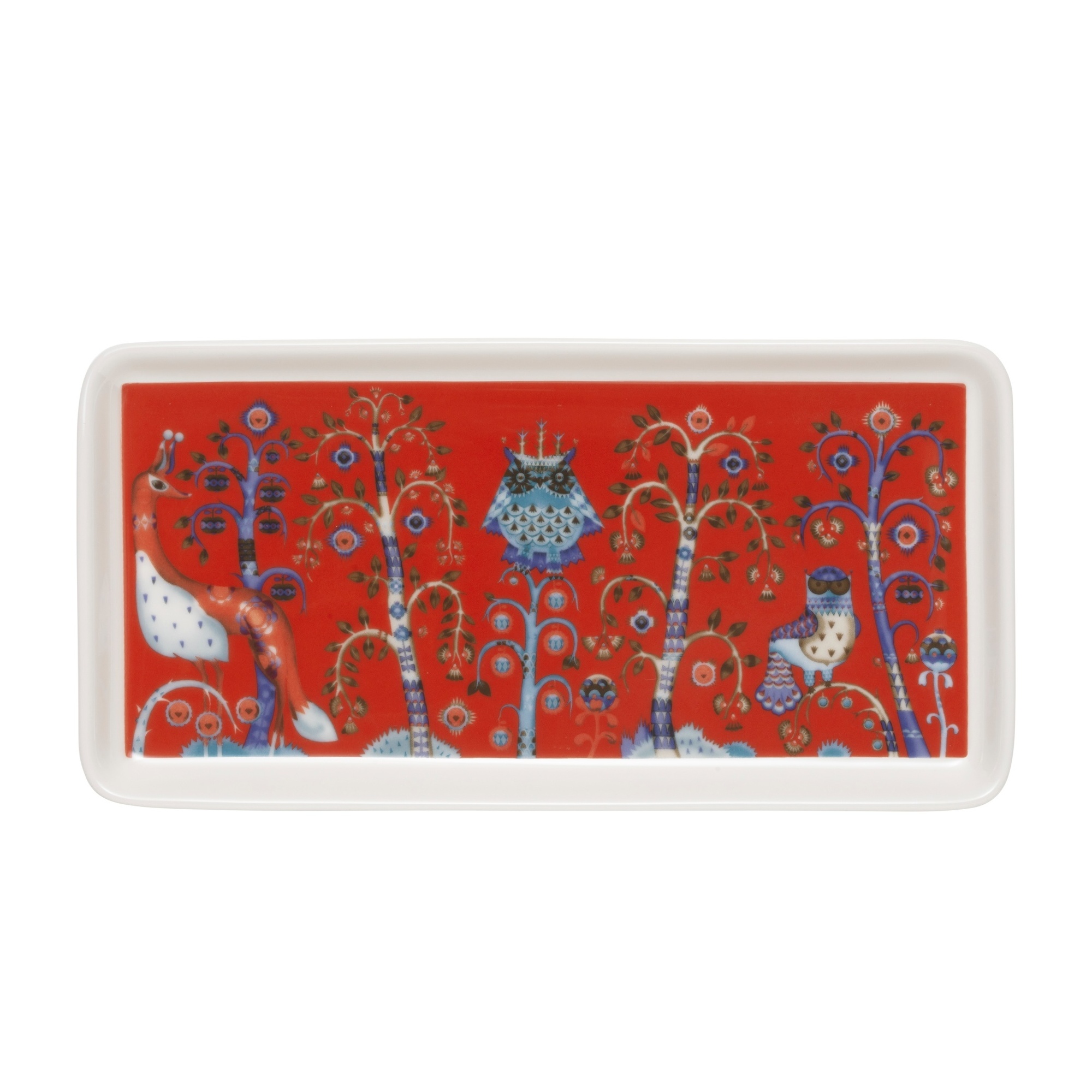 12 x 24 cm - assiette rectangulaire Taika rouge - Iittala