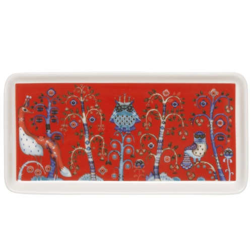 12 x 24 cm - assiette rectangulaire Taika rouge - Iittala