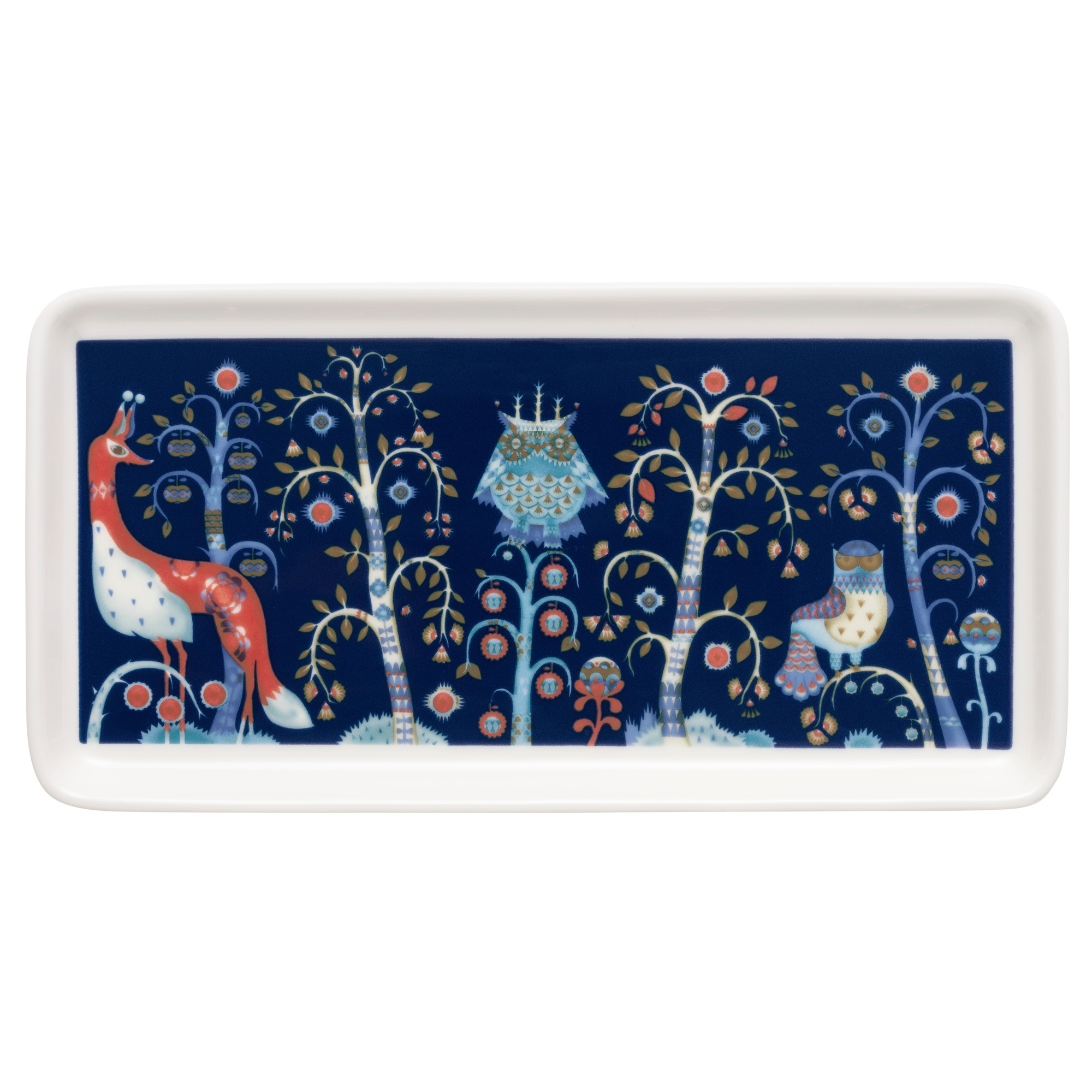 12 x 24 cm - assiette rectangulaire Taika bleu - Iittala