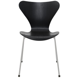 Chaise Série 7 (n°3107) – Noir / Nine Grey – Frêne coloré  – Fritz Hansen