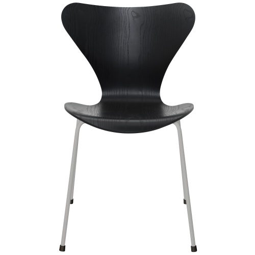 Series 7 chair (n°3107) – Black / Nine Grey – Coloured ash – Fritz Hansen