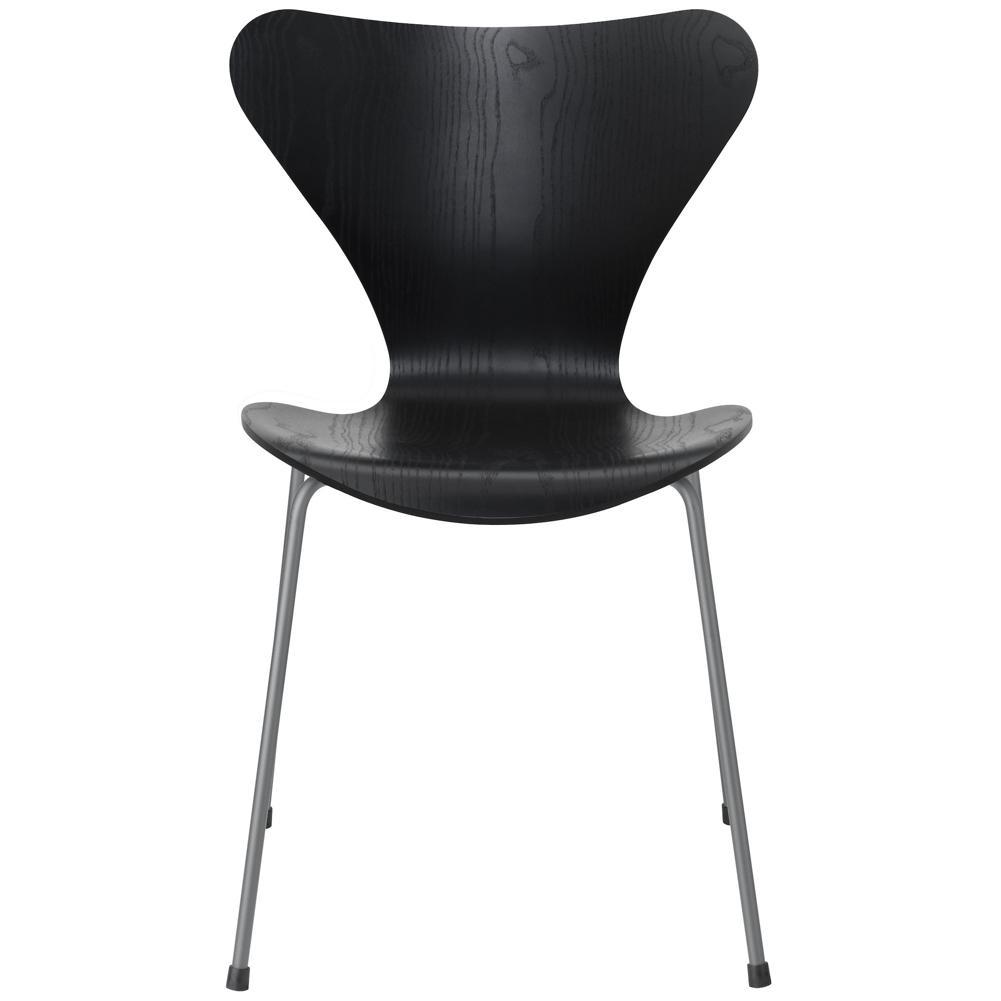 Chaise Série 7 (n°3107) – Noir / Silver Grey – Frêne coloré  – Fritz Hansen